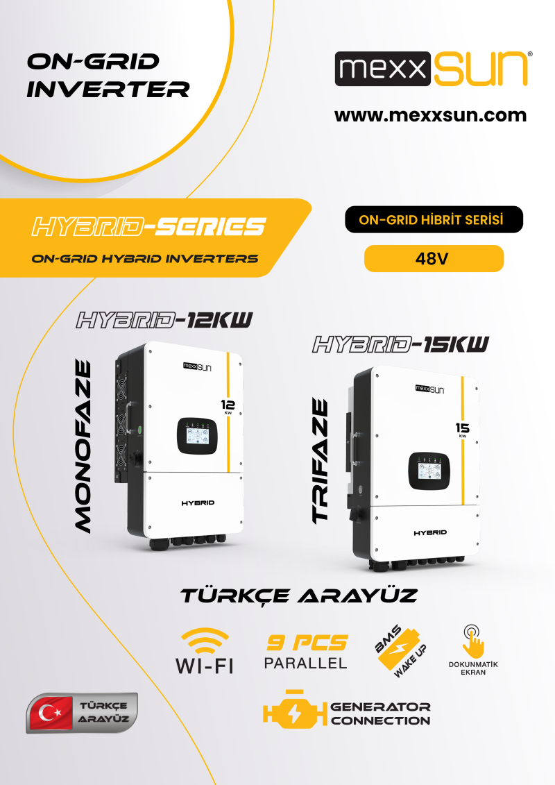 MEXXSUN 15 KW Hibrit Trifaze LV (48V) - detay görseli